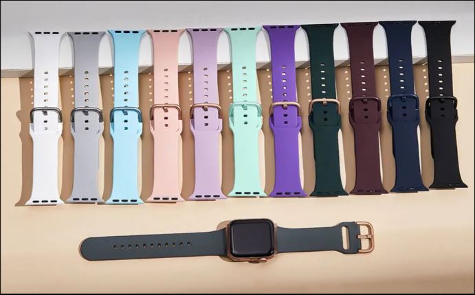 Silicon Replacement Straps with Buckle for Apple Watch