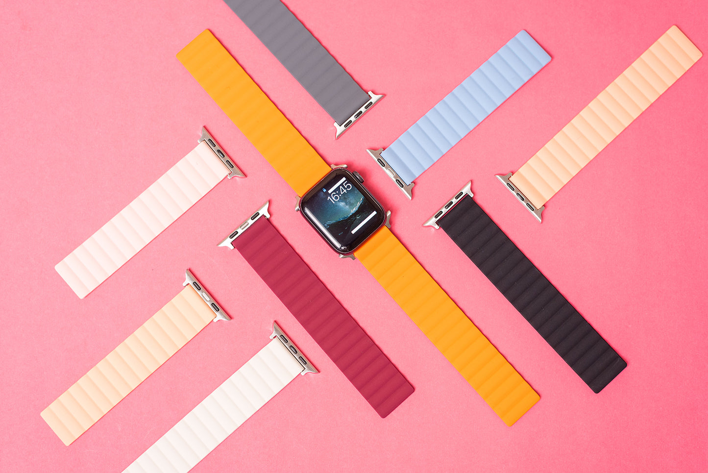 Dual Color Magnetic Silicon Sports Replacement Straps for Apple Watch