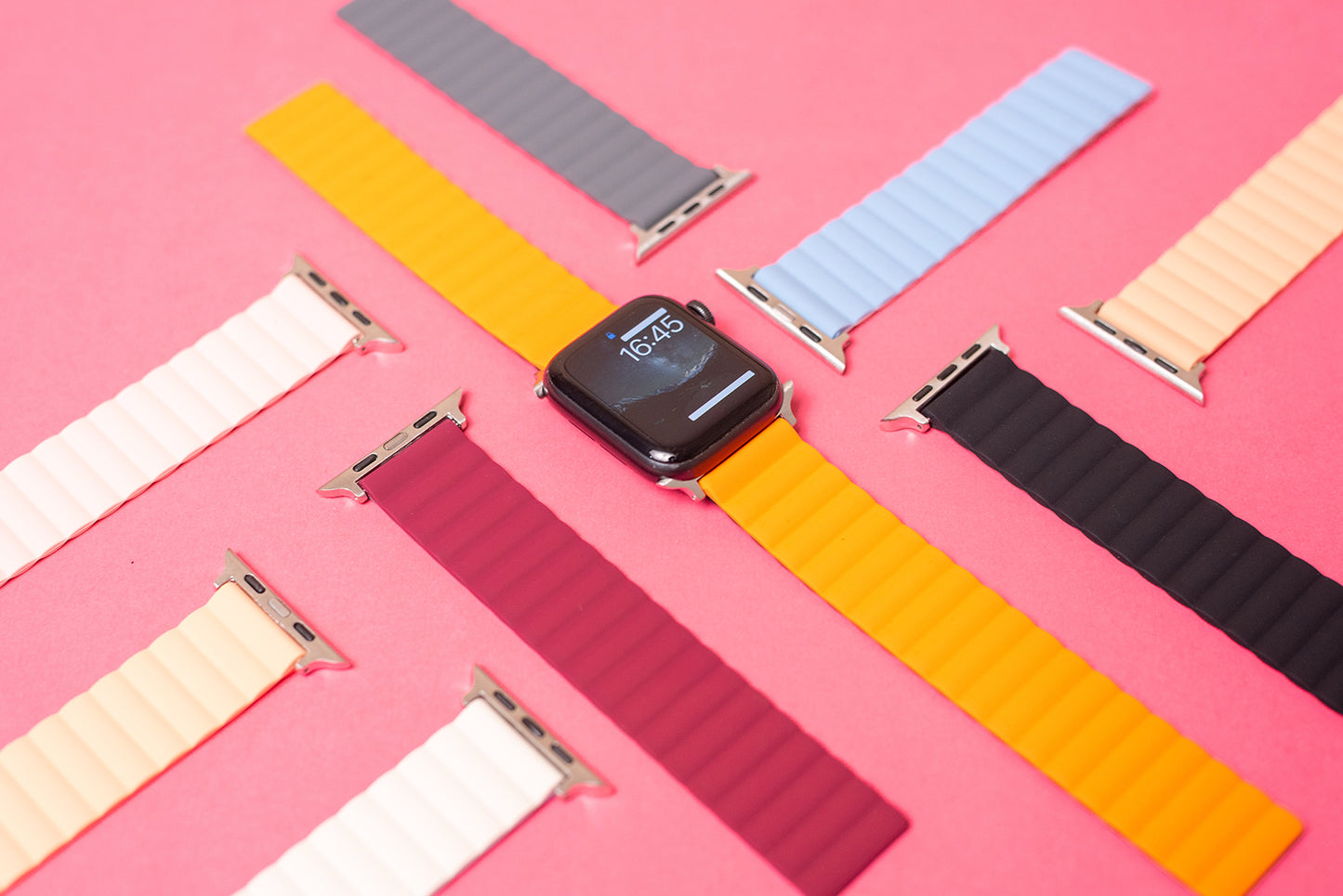 Dual Color Magnetic Silicon Sports Replacement Straps for Apple Watch