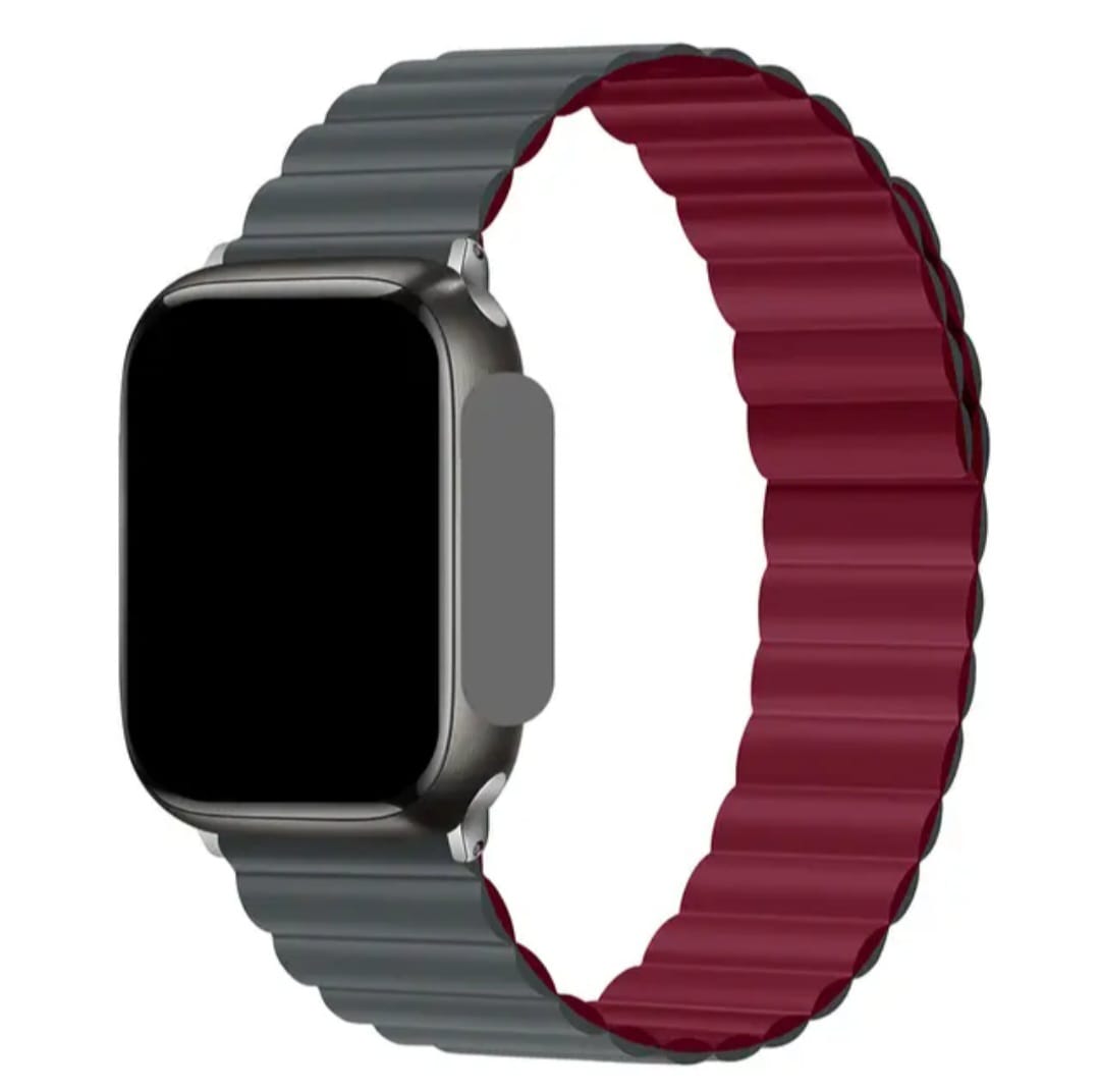 Dual Color Magnetic Silicon Sports Replacement Straps for Apple Watch