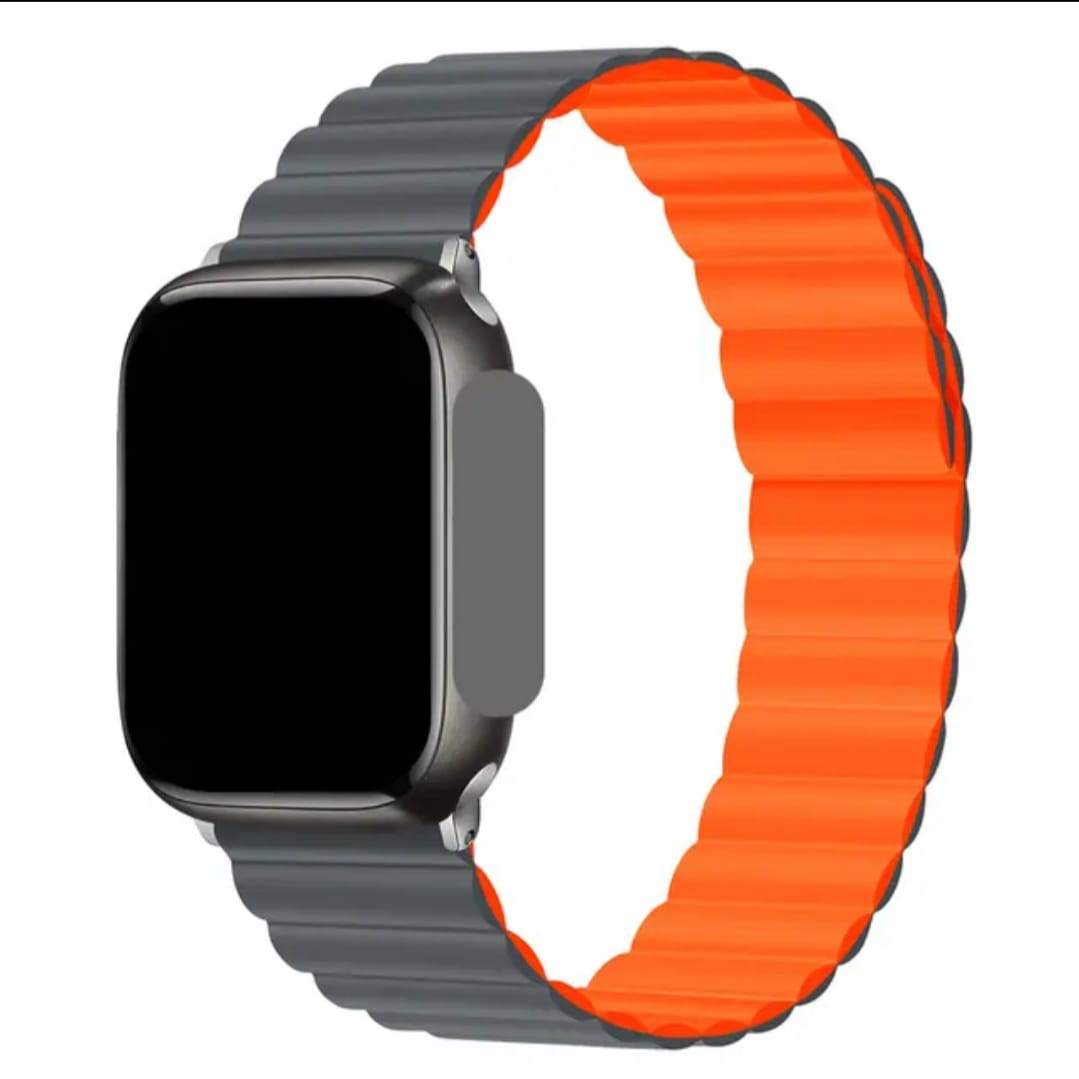 Dual Color Magnetic Silicon Sports Replacement Straps for Apple Watch